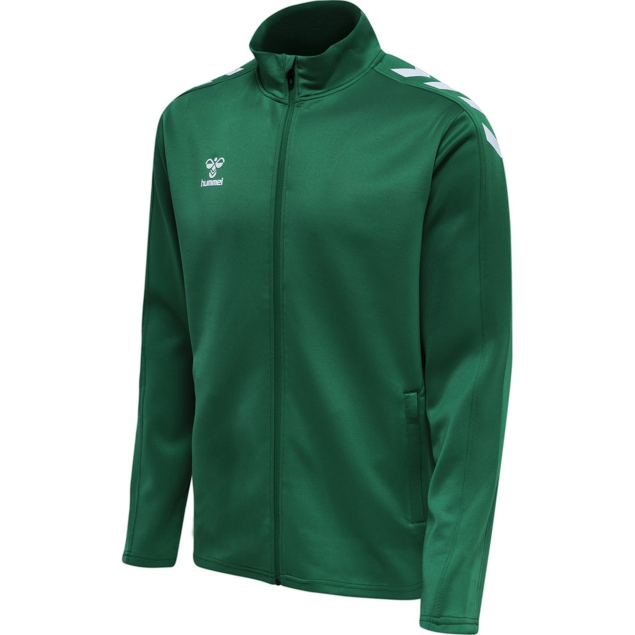 HMLCORE XK POLY ZIP SWEAT - Evergreen