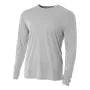 Youth Cooling Performance Long Sleeve Crew -  Silver