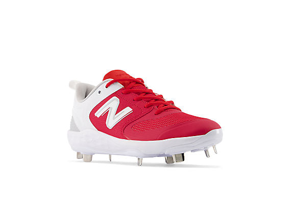 Women's Fresh Foam Velo v3 Metal Cleat Red with White