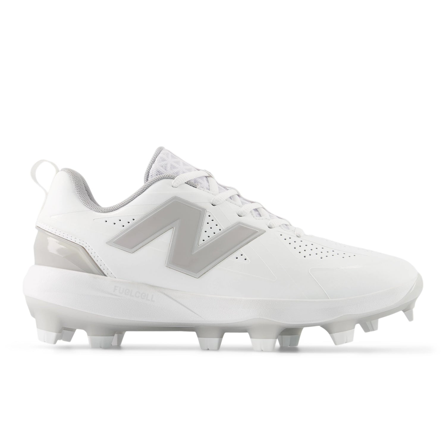 New Balance Fuse v5 Molded Cleat - White/Raincloud/White