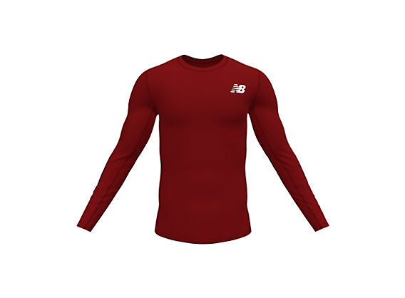 NB Mens Baselayer Long Sleeve Top - Mercury Red