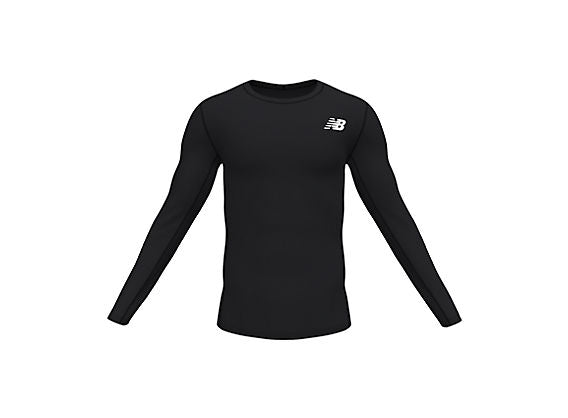 NB Mens Cold Compression Long Sleeve Crew - Team Black