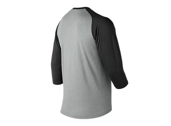 NB Youth 3/4 Baseball Raglan Tee - Team Black