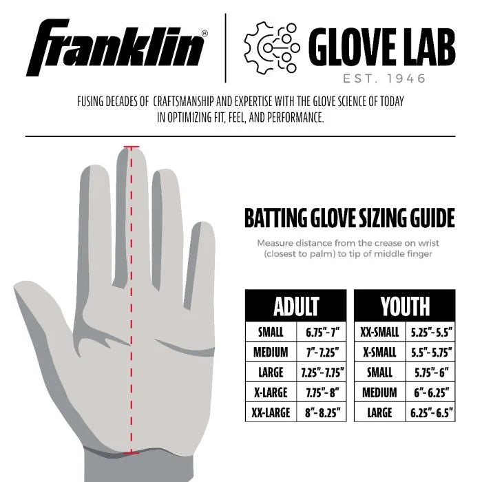 POWERSTRAP CHROME BATTING GLOVES - BLACK