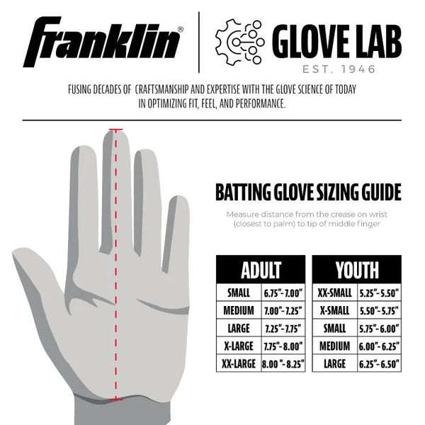 YOUTH 2ND-SKINZ BATTING GLOVES - NAVY/RED