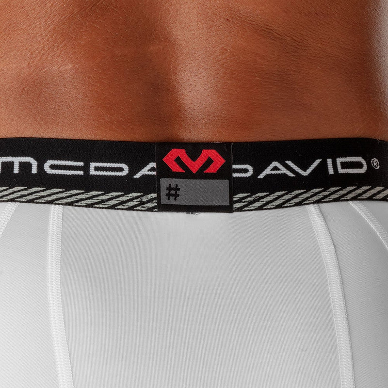 Double Compression Short w/Cup Pocket - White